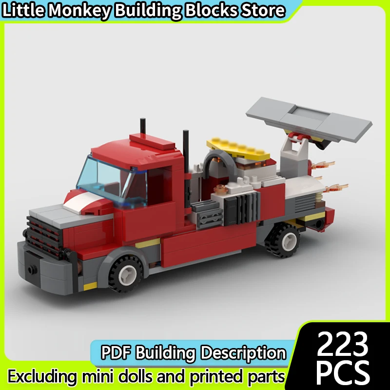 Stadt Auto Modell MOC Bausteine Stunt Leistung Jet Truck Modulare Technologie Kinder Urlaub Geschenke Montieren Spielzeug Anzug