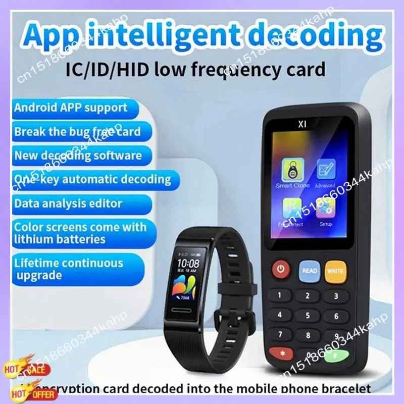 

CLCU X7 RFID смарт-чип NFC декодер Дубликатор считыватель писатель + 5 * T5577/UID брелок тег копир 125 кГц 13,56 МГц бейдж клонирование карты