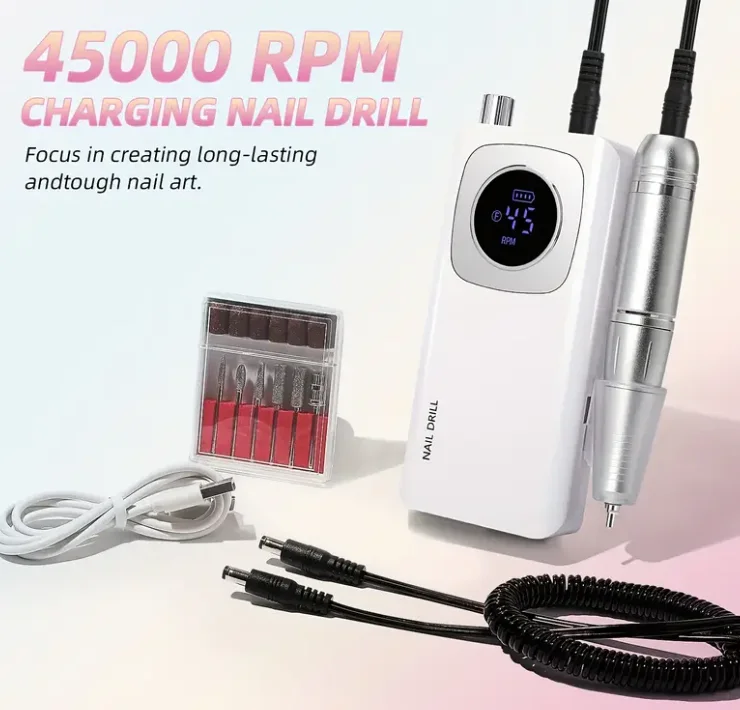 Smerigliatrice elettrica per ricarica delle unghie, strumento per la rimozione delle unghie, smerigliatrice per lucidatura, smerigliatrice per manicure, lavori per tagliare.
