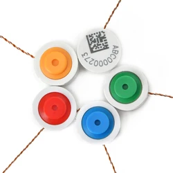 Round Lead Seal with Wire Snap Fastener Meter Seals for Water, Electricity, Gas Anti-Tamper Marker Tags 100Pcs