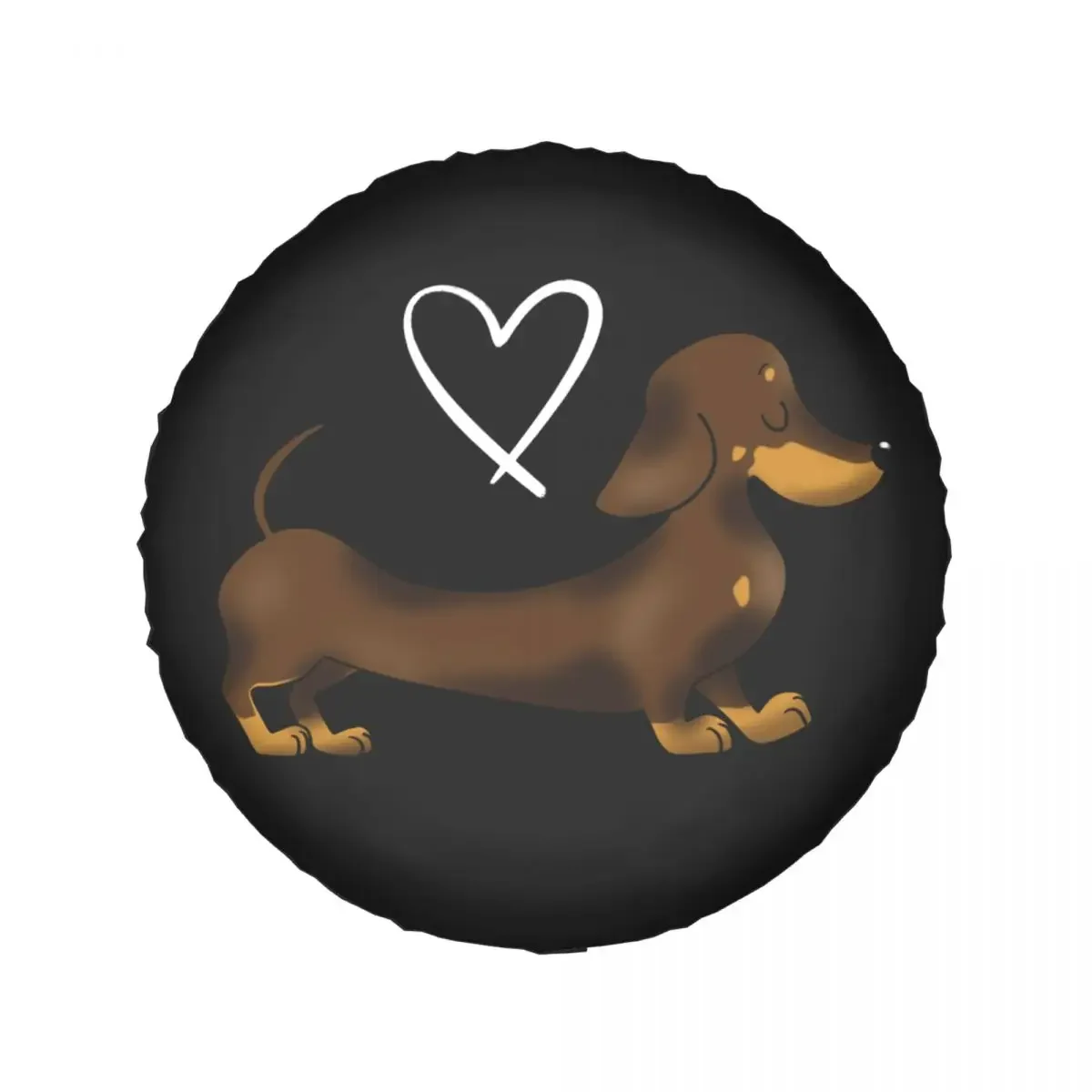 Dachshund Love Spare Wheel Cover for  Hummer 4WD SUV Custom Wiener Badger Sausage Dog Tire Protector 14