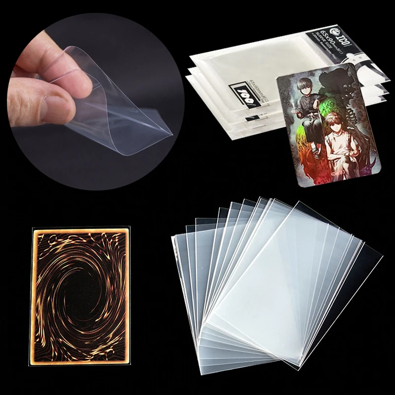 100/200 PCS Pack Card Sleeve 65*90mm Sealed /Unsealed Type Cards Protector Football Stars Board Game Tarot Transparent Clear ZYF