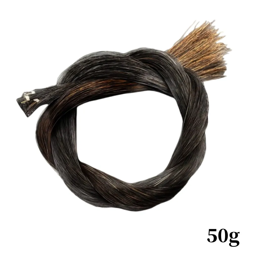 50g AAA cabelo de cavalo natural siberiano/mongólia, violino/alto arco de crina de cavalo branco, preto, marrom, cinza80-85cm