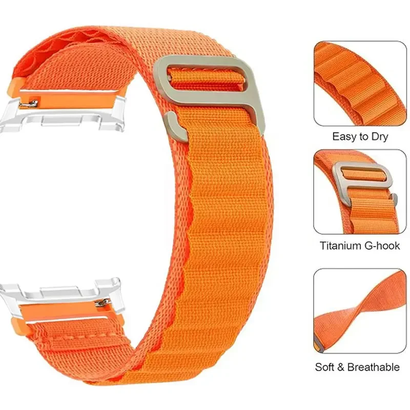 Trilha pulseira de náilon para samsung galaxy watch 8 cinta smartwatch apline esporte pulseira galaxy watch8 clássico 7/8 ultra pulseira