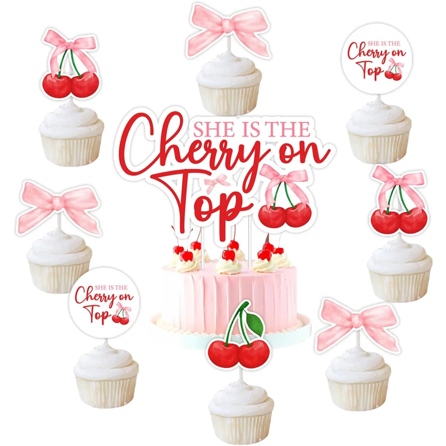 Cherry Themed Cupca…