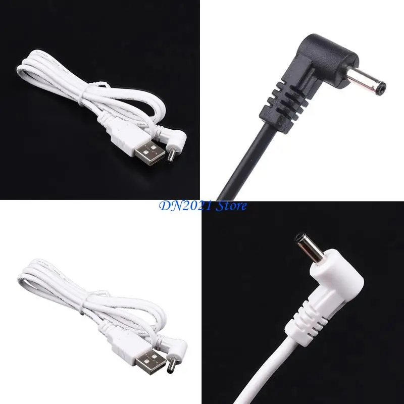 F3KE 3.3ft 1m USB to for  3.5x1.35mm Elbow Port Power Cable for USB Lights fan Cartoon Watches Radiators 5V Mini Speakers