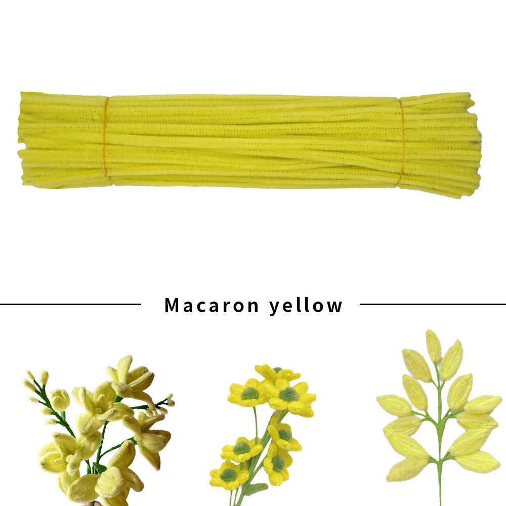 Pijpreinigers 100 Pcs 7 Kleuren Chenille Stengels Voor Diy Ambachtelijke Decoratie Creatieve Schoolprojecten (30Cm X 12 Inch, Macaron Kleuren)