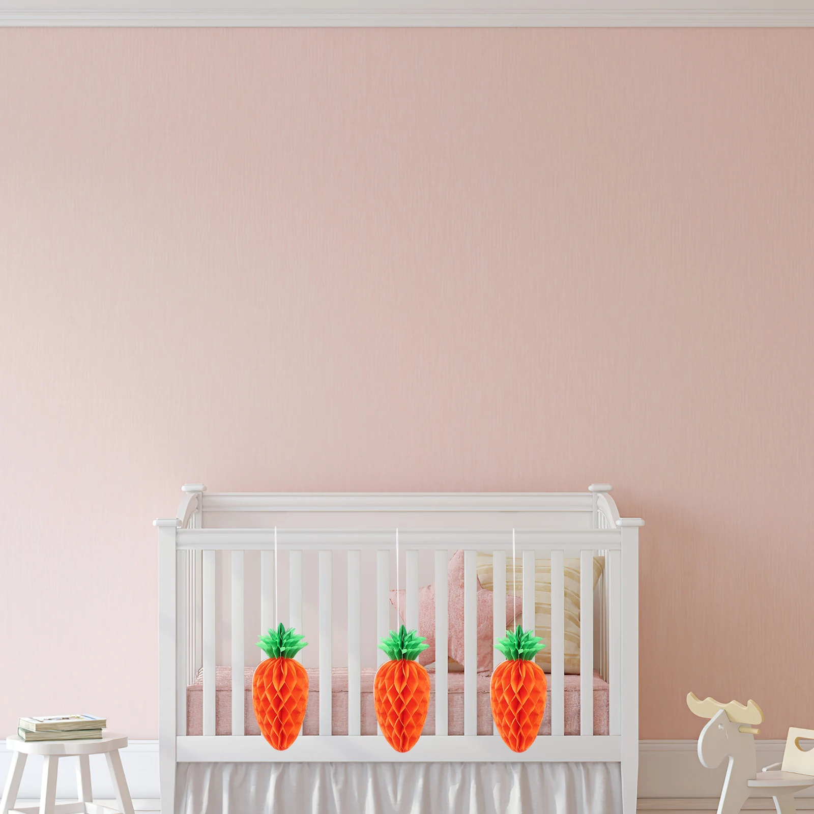 

6Pcs Easter Carrot Honeycomb Balls Hanging Decorations Orange Party Classroom Home Birthday Thanksgiving Celebration Supplies