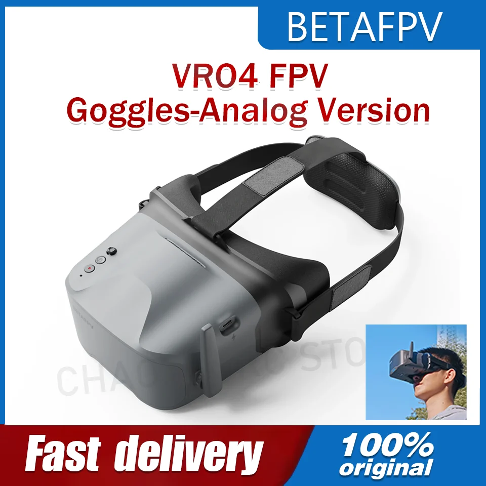 

BETAFPV VR04 Analog FPV Goggles New Version - 4.3 Inch 800*480 Resolution, 2000mAh Built-in Battery