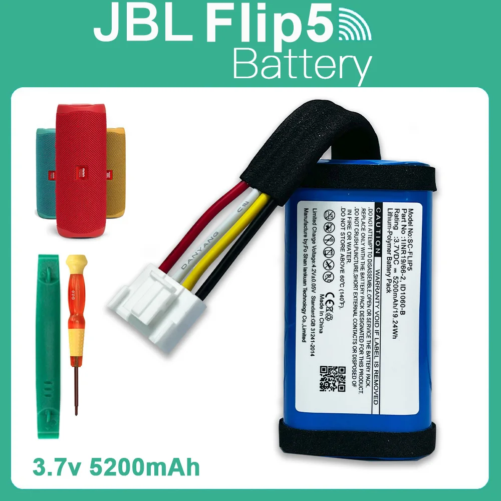 

Battery For JBL 1INR19/66-2, ID1060-B Flip 5, JBLFLIP5WHTAM