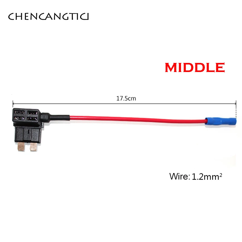 1 Piece 12V Mini Small Middle M2 Size Connector Car Fuse Holder Add-a-circuit TAP Adapter Micro Mini Standard ATM Blade Fuse