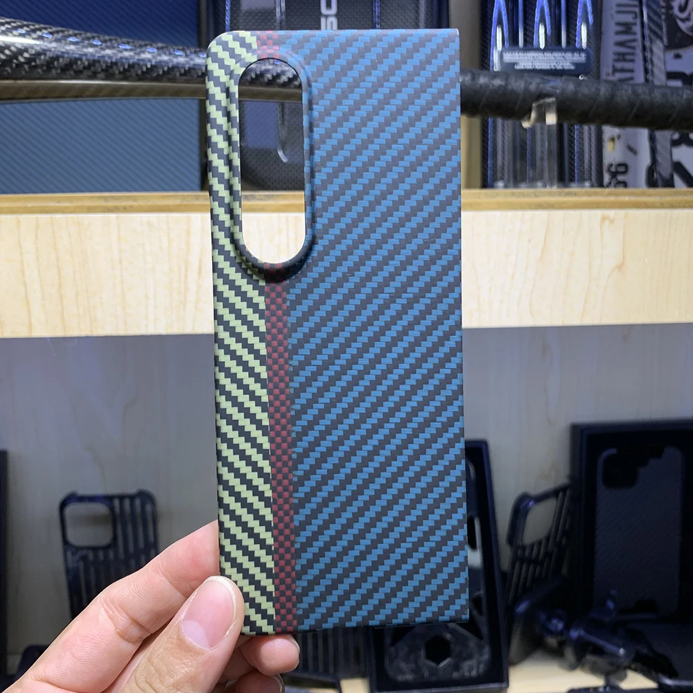 YTF-carbon color carbon fiber case For Samsung Galaxy Z Fold 4 case Aramid fiber Ultra-thin anti-drop Z Fold 5 Phone Cover