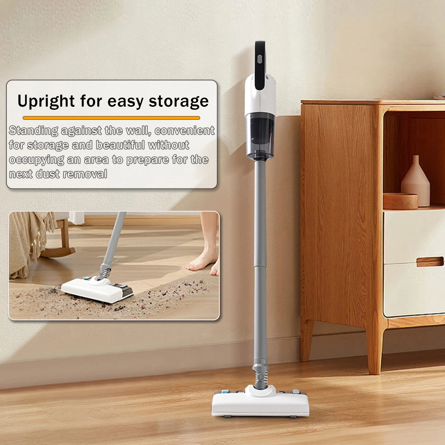 Wireless vacuum & mopping combo with 3 adjustable modes for deep cleaning in various scenarios, easily keeping your home clean.