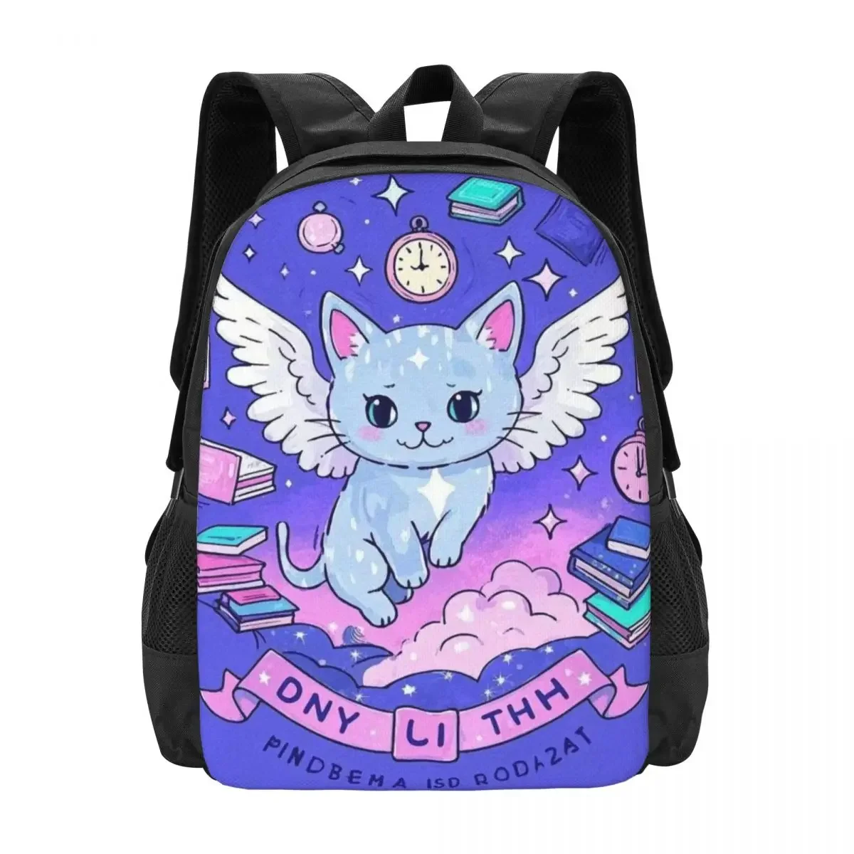 BackpackFantasy 천사 고양이 소년과 소녀 어린이 노트북 숄더백