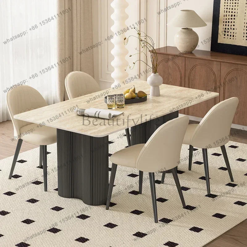 Factory Direct P  Rectangular Luxury Table Chairs Designer Nordic Wood Dining Table Living Room Modern Mesas