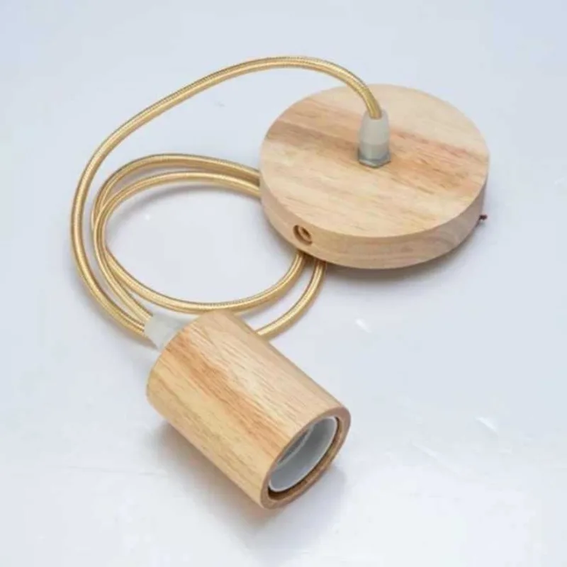 Wooden Lamp Base E27 Vintage Minimalist Dining Room Study Lamps Holder Interior Living Rooms Light Bases Household Lights Socket