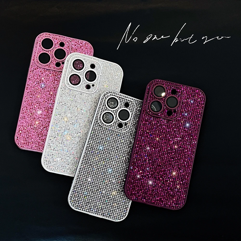 For iPhone 15 Plus 11 14promax Flash Diamond Phone Case For iPhone 14 13 12 Pro Max 13promax Fashion glitter TPU Back Cover