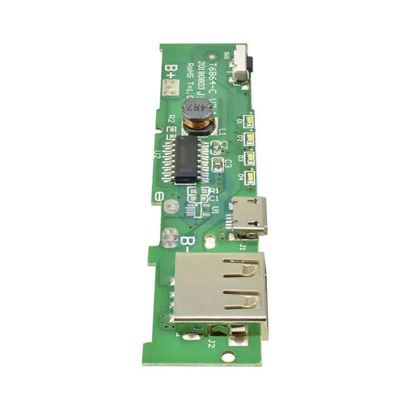 diymore 18650 Battery Charger PCB Board 5V 2A Mobile Phone USB Micro USB Power Bank LED Indicator Board Module for Xiaomi Huawei