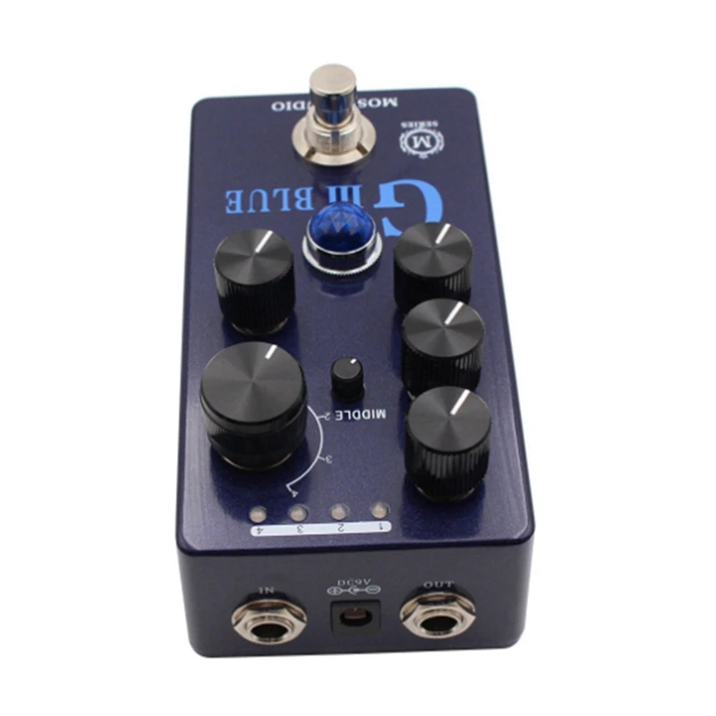 MOSKY Audio G III BLUE Purple Channel Preamp/Overdrive/Distortion Pedal Guitar Bass Effect Pedal & Four Models With True Bypass