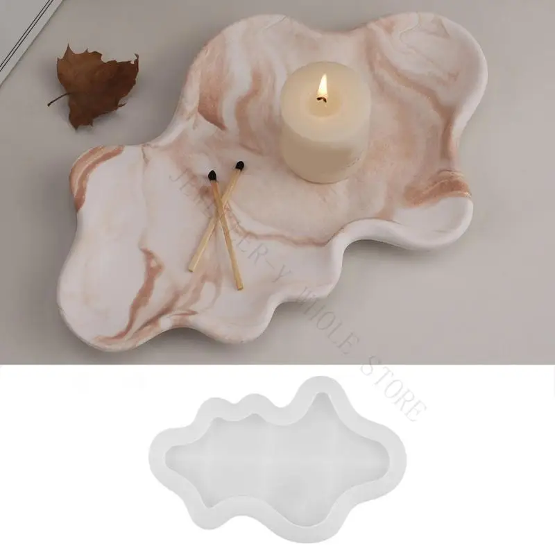 R7UF Decorative Trays Moulds with Unique Waves Suitable for Gifting Hand-Making