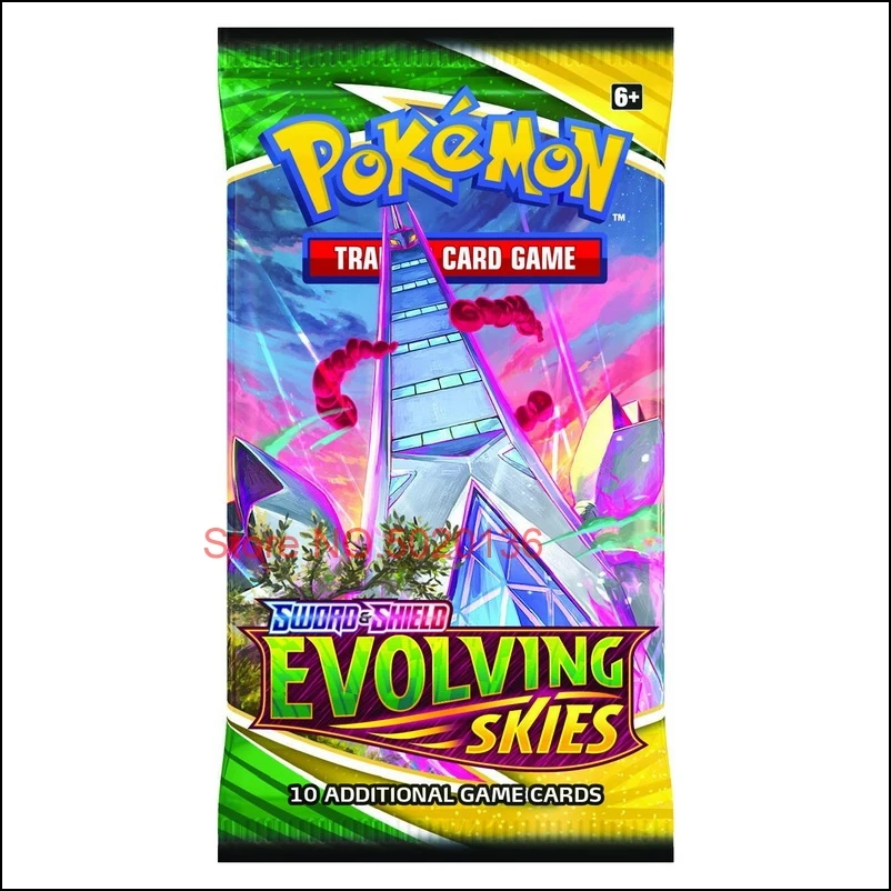 evolutions skies booster box Pack of 4 Random Pokemon Japanese Envelopes, Toys & Games