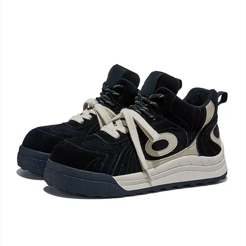 

Luxury Cow Suede High-Top Women Sneaker Non-Slip Flat Sole Skateboard Shoes Fall Winter Warm Comfortable Women Shoes Zapatillas