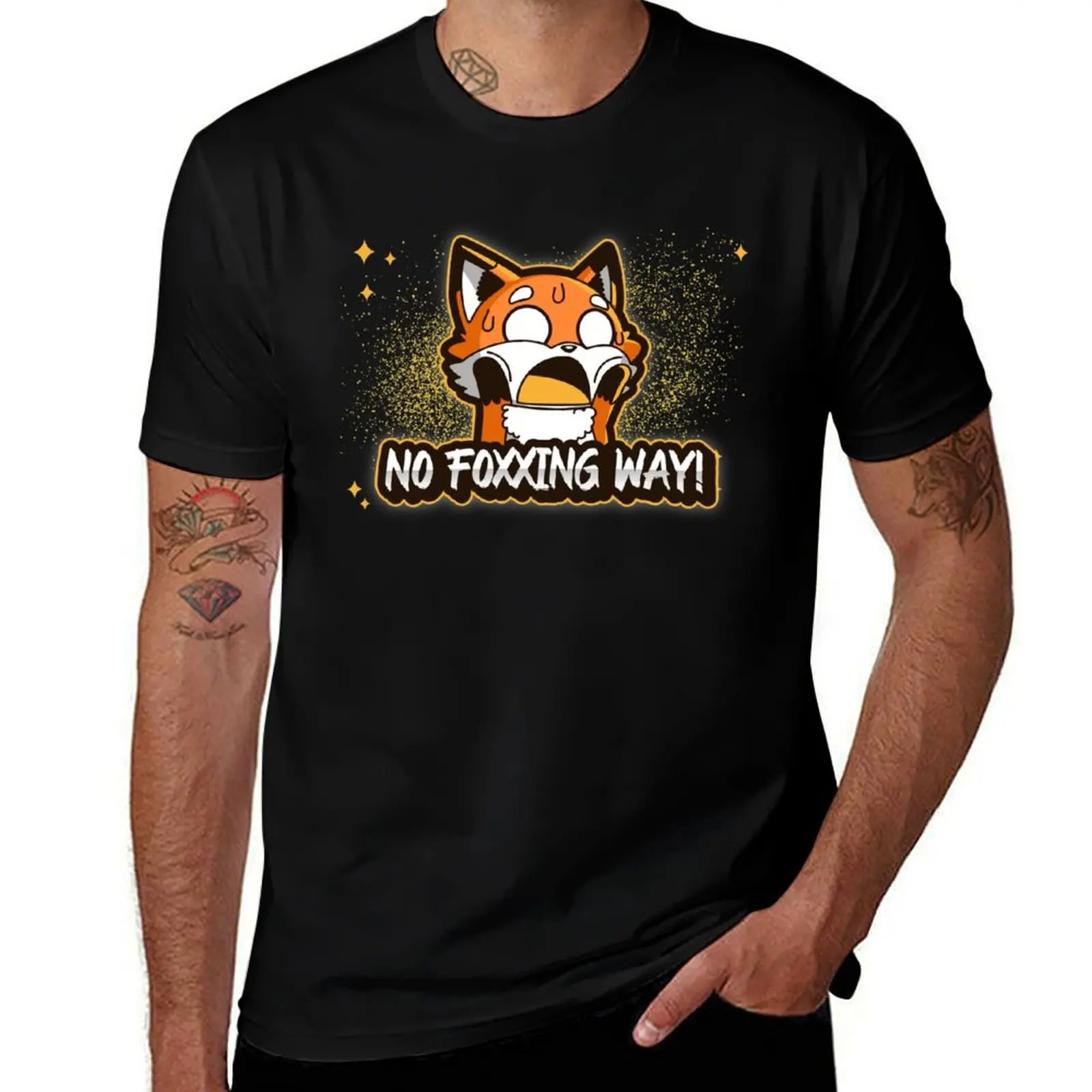 

No foxxing way! Cute funny cartoon animal fox puns T-Shirt quick drying Clothing mens cotton t shirts