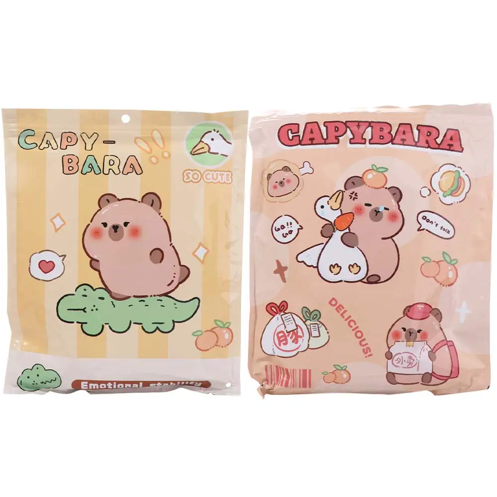 Set Alat Tulis Capybara Multifungsi Stiker Pita Pengikat Penggaris Alat Tulis Kartun Hadiah Keberuntungan Buku Catatan Paket Hadiah Capybara Lucu
