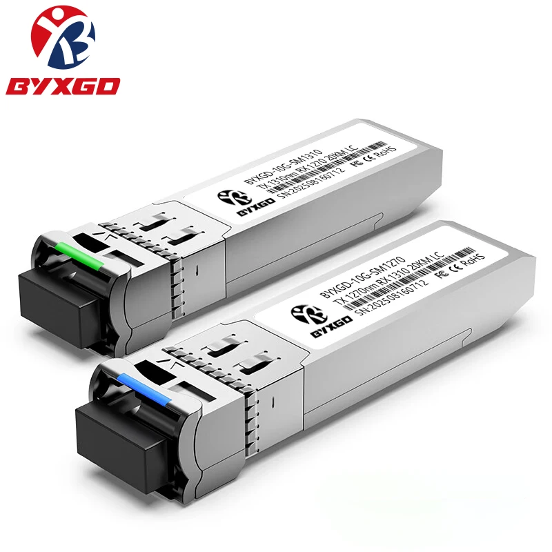 وحدة بصرية BIDI LC 10G SFP لـ Cisco/Mikrotik/Ubiquiti، جهاز التوجيه/التبديل التكيفي SFP + وحدة، جهاز الإرسال والاستقبال SM SFP من سبائك الزنك
