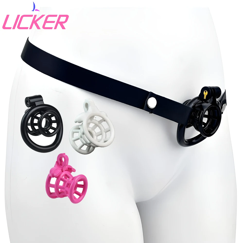 

LICKER Plastic Chastity Cage Device Man Bondage Cock Penis Rings BDSM Toys Adults Game Sex Dick Lock Loyalty Games For Couple