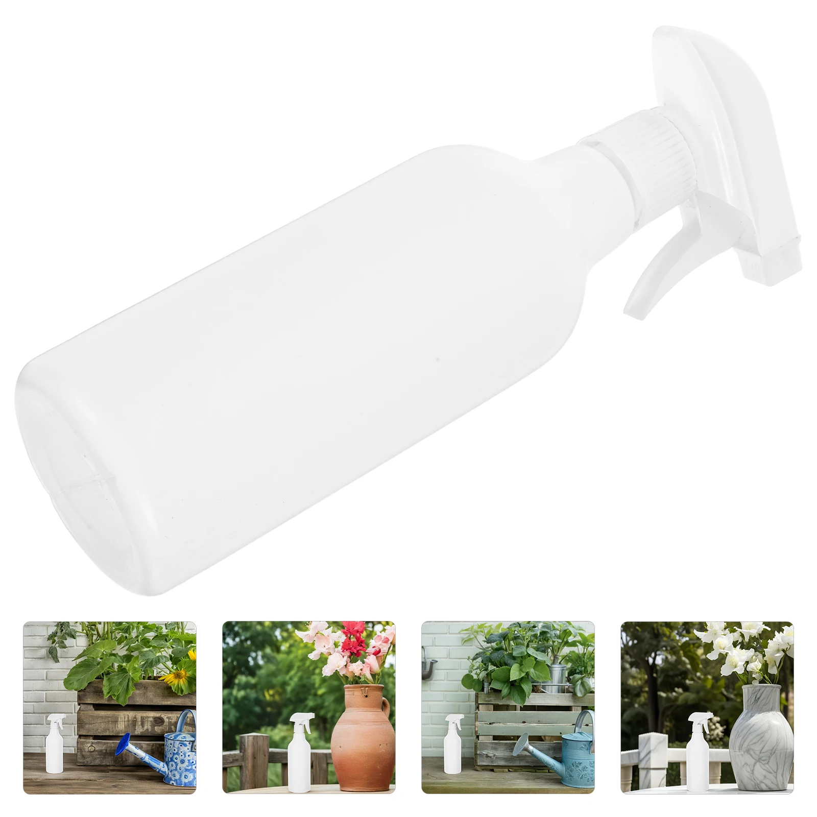 

4pcs 500Ml Plastic Spray Bottle Empty Refillable Fine Mist Sprayer For Skincare Hairstyling Cleaning Gardening Plants Watering