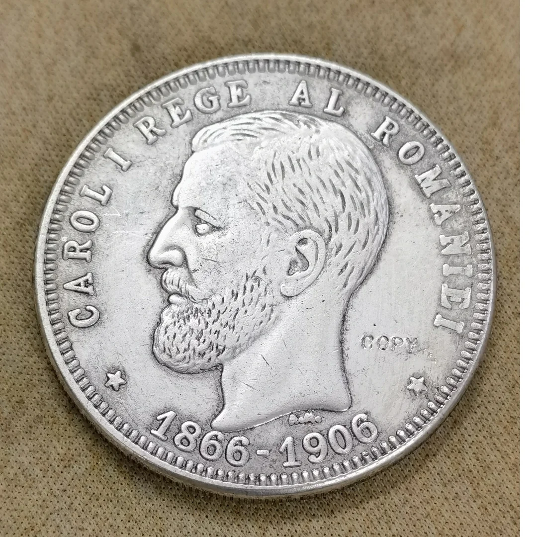 نسخة طبق الأصل 1906 رومانيا 5 لي - عملة كارول I فضية