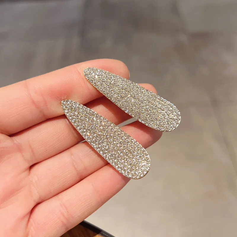 Mode Eenvoudig Licht Luxe Haarclip Franje Aan De Zijkant Haarspeld Senior Sense Full Diamond Mond Clip Hoofddeksels Groothandel