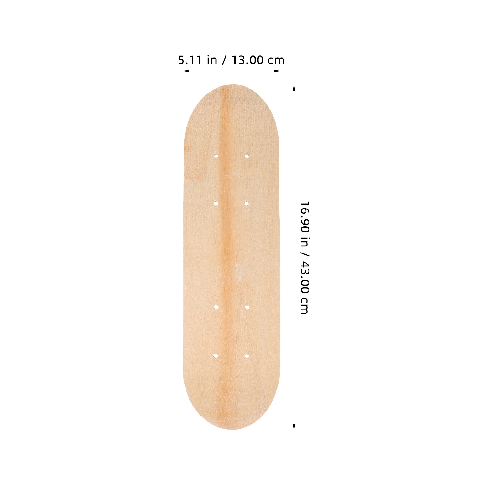 Double Sided Blank Skateboard Deck Diy Unfinished Children S Skateboard Maple Wood 43Cm Board Replacement Graffiti Material