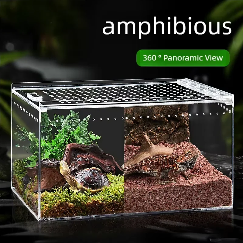 

Crawler feeding box, hermit crab, spider guarding palace, horned frog, silkworm, baby snake, crawling pet, special acrylic feedi