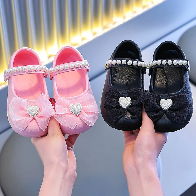 2026 Baby Mädchen Freizeitschuhe Kinder EVA-Schuhe mit Schleife Süße Niedliche Modische Prinzessinnen-Kinderschuhe für Hochzeitskleider und Partys Weiche Ballerinas – Detail 3