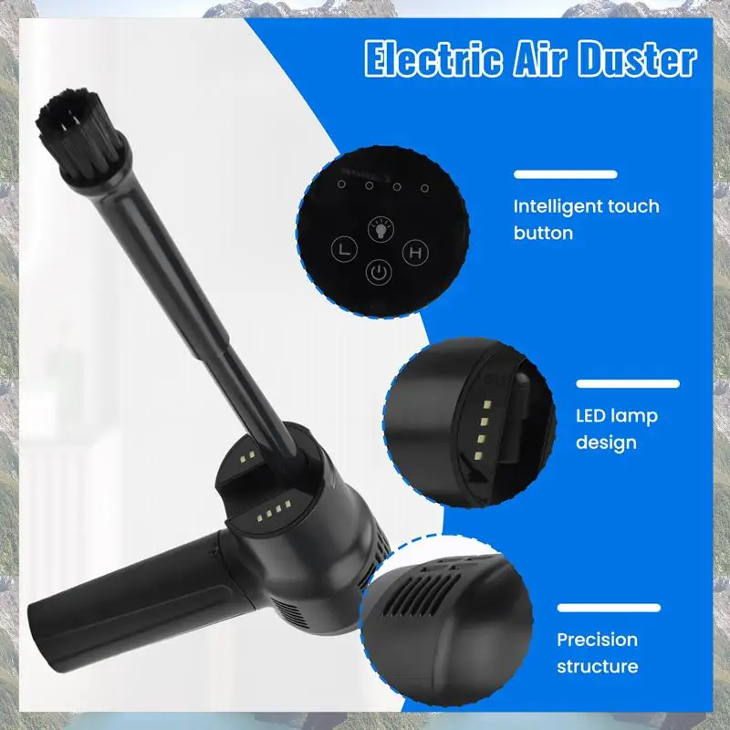 2025 Nieuwe 60000 RPM Draadloze Air Duster Verstelbare Draadloze Luchtblazer Gecomprimeerd Stof Blazen Handheld Toetsenbord PC Camera Cleaner