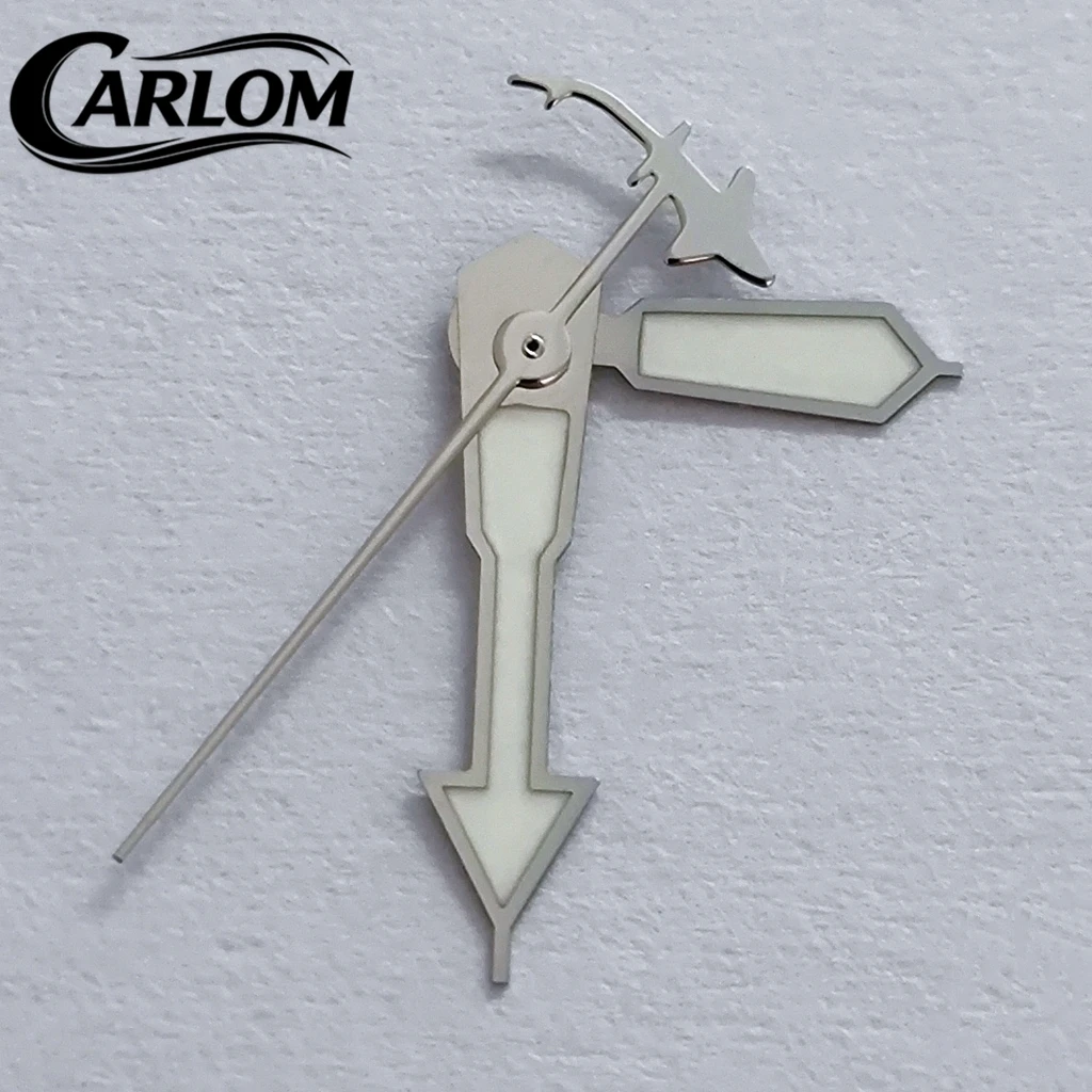 NH Watch Hands For NH35 NH36 NH38 NH39 NH70 NH72 Movement Green Luminous Shark Second Hand High Quality Watch Parts Silver Blue