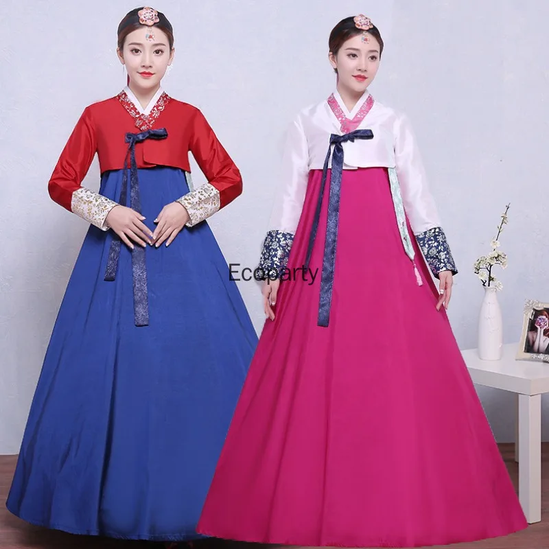 8 Colors Women Hanbok Dress Korean Princess Costume Adult Traditional Asian National Dance Performance Clothing Improved Hanbok