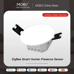 Tuya inteligente zigbee/wifi detector de presença humana sensor detecção radar fotométrico 2 em 1 função vida inteligente teto pir hub