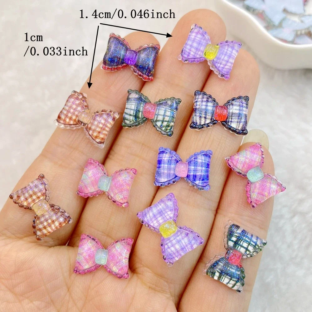 30Pcs/Bag Cute colorful butterflies Nail Flatback 3D Nail Decoration DIY Nail Accessories