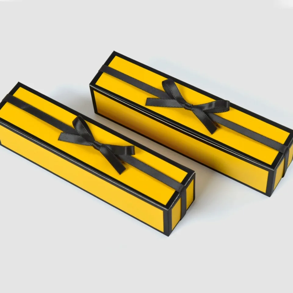 10/30/50 Stück Schokoladenbox mit langem Röhrchen, schlichte Papierbox mit Schleife zum Valentinstag, faltbare Geschenkboxen, Geschenktüten, Verpackungsbox – Detail 7