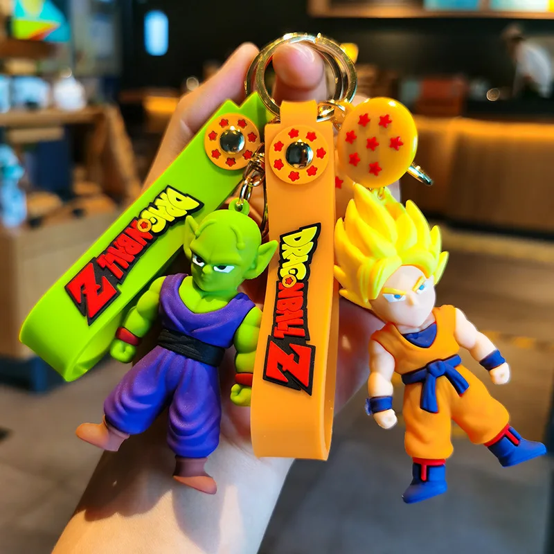 Anime Dragon Ball SonGoku Schlüsselanhänger Schmuck Son Goku Vegeta Piccolo Actionfiguren zur Taschendekoration
