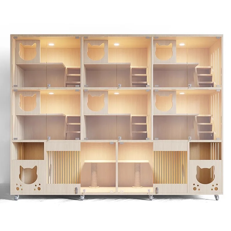 

Display Cabinet Cat Villa 3rd Floor Large Space Cage Nest House Pet Supplies