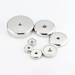 Magneti al neodimio a tazza rotonda super resistenti, magneti ad anello per terre rare con fori, magneti a vaso con foro svasato