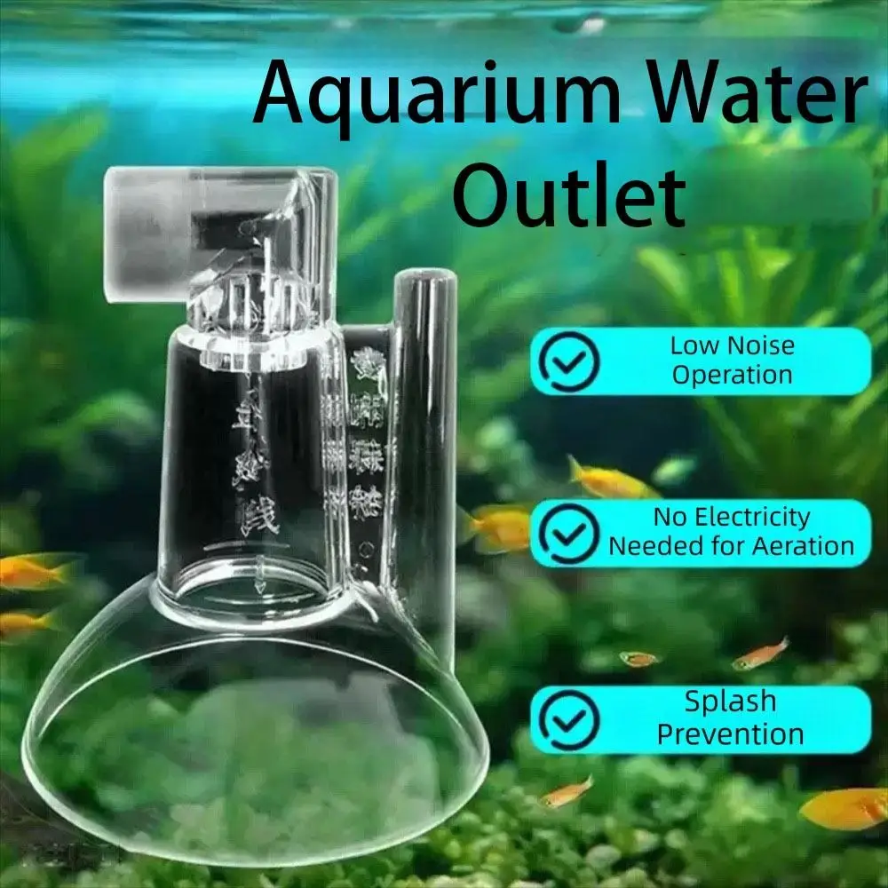 Transparenter Aquarium-Wasserauslass mit Sauerstoffanreicherung, Anti-Spritz-Sauerstoff-Wasserauslass, Geräuschreduzierend, Entenschnabel-Stil