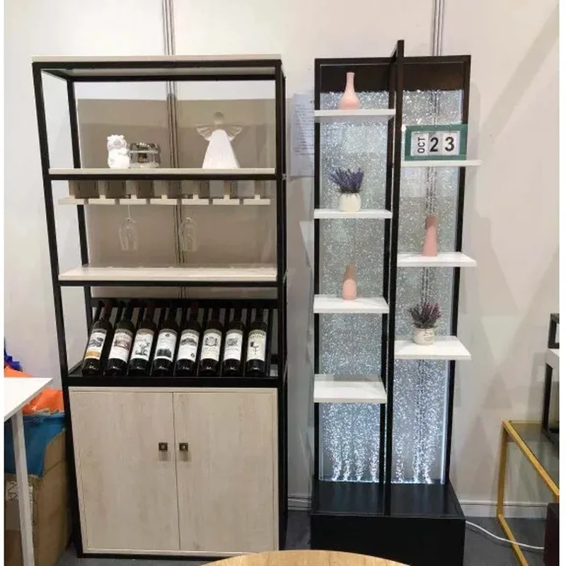 custom.Factory Indoor Decorative Floor Standing Bubble Bookshelf With Colorful Led Lights