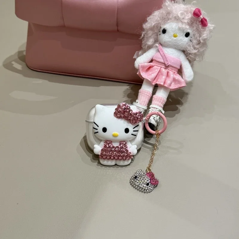 ثلاثية الأبعاد لطيف الكرتون سانريو مرحبا كيتي حقيبة سماعة الاذن ل Airpods 1 2 3 4 برو 2021 سماعة لاسلكية تعمل بالبلوتوث سماعة واقية غطاء واضح