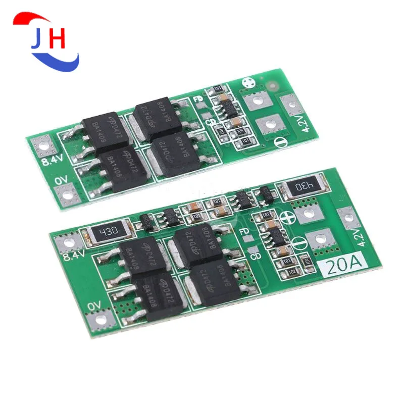 New 2 Strings 7.4V 8.4V 18650 Lithium Battery Protection Board Module With Balanced 20A Current Startable Electric Drill Board