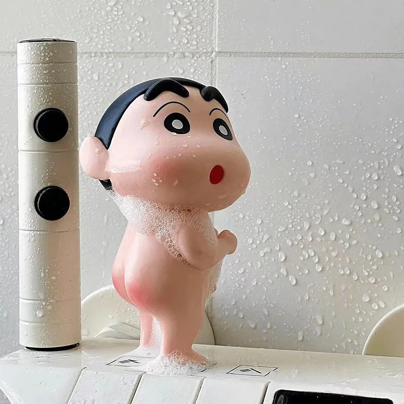 Anime Cartoon Kawaii Cute Crayon Shin-Chans Bathroom Decorations Model Desktop Ornament Funny Decorations Gifts for Girls Boys